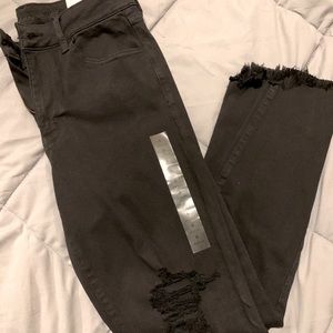 American Eagle Black Distressed Skinny Jeans